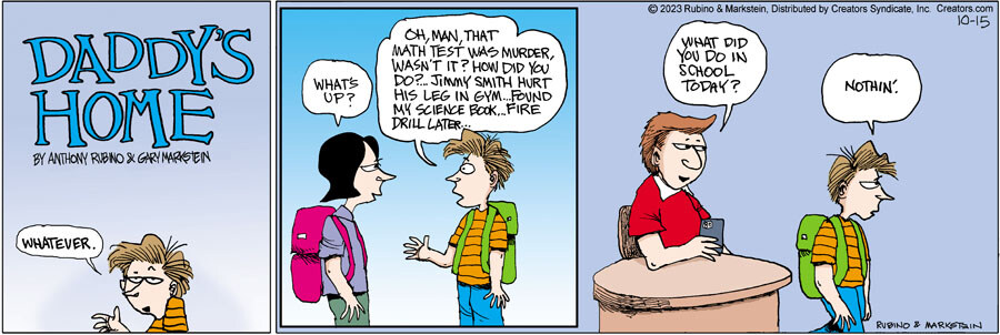 Daddy's Home for Oct 15, 2023