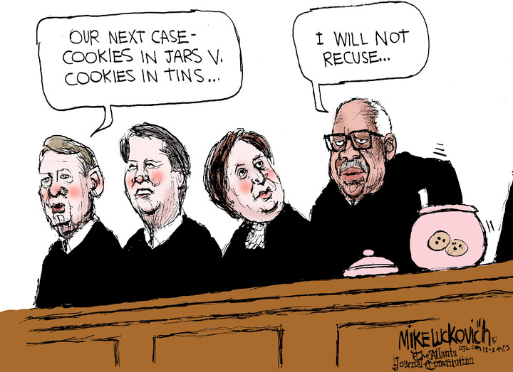 Mike Luckovich for Dec 24, 2023