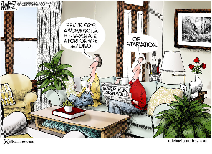Michael Ramirez for May 12, 2024