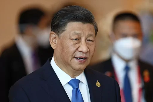 China's President Xi Jinping arrives to attend the APEC Economic Leaders Meeting during the Asia-Pacific Economic Cooperation, APEC summit, Nov. 19, 2022, in Bangkok, Thailand. China’s ruling Communist Party is calling for beefed-up national security measures, highlighting the risks posed by advances in artificial intelligence. A meeting headed by party leader and President Xi on Tuesday, May 30, 2023, urged “dedicated efforts to safeguard political security and improve the security governan
