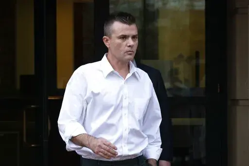 Igor Danchenko, a think tank analyst accused of lying to the FBI about his role in the creation of a discredited dossier about former President Donald Trump, leaves Albert V. Bryan United States Courthouse in Alexandria, Va., on Nov. 4, 2021. A jury on Tuesday, Oct. 18, 2022, acquitted  Danchenko on all counts. (AP Photo/Manuel Balce Ceneta, File)