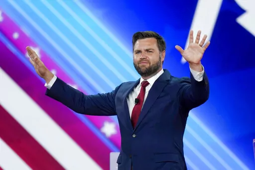 FILE—Ohio Republican candidate for U.S. Senate, JD Vance, takes the stage to speak at the Conservative Political Action Conference (CPAC) in Dallas, Aug. 5, 2022. Vance founded a new charity called "Our Ohio Renewal" a day after the 2016 presidential election, promising to use it to help solve the scourge of opioid addiction, Vance's Senate rival, Democratic U.S. Rep. Tim Ryan, has targeted "Our Ohio Renewal" as a failure. (AP Photo/LM Otero, File)