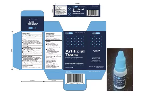 This image provided by Global Pharma Healthcare on Feb. 2, 2023 shows packaging for their Artificial Tears Lubricant Eye Drops product, distributed by EzriCare. Global Pharma Healthcare, the manufacturer of eyedrops recently linked to deaths and injuries, lacked measures to assure sterility at its factory in India, according to a preliminary report released by the U.S. Food and Drug Administration on Monday, April 3, 2023. (Global Pharma Healthcare via AP)