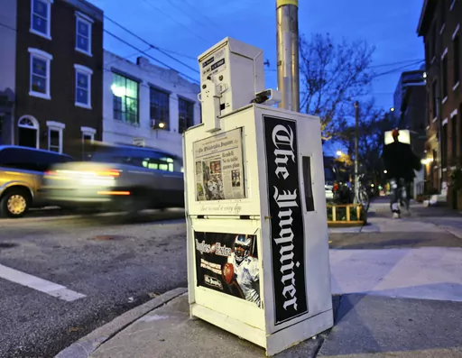 A Philadelphia Inquirer newspaper vending machine stands in Philadelphia on Nov. 30, 2006. The Philadelphia Inquirer experienced the most significant disruption to its operations in 27 years due to what the newspaper calls a cyberattack on Sunday, May 14, 2023. The company was working to restore print operations after a cyber incursion that prevented the printing of the newspaper's Sunday print edition, the Inquirer reported on its website. (AP Photo/Matt Rourke, File )