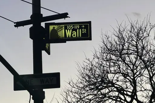 A sign marks the intersection of Wall Street and South Street in New York's Financial District on Nov. 26, 2024. (AP Photo/Peter Morgan, File)