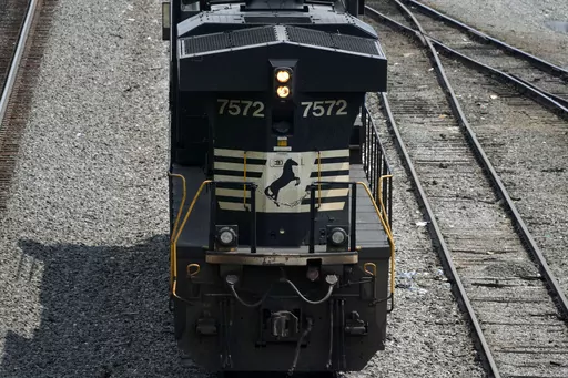 Norfolk Southern locomotives are moved in Norfolk Southern's Conway Terminal in Conway, Pa., June 17, 2023. Lawyers and unions who represent rail workers say there is a clear pattern across the industry of railroads retaliating against workers who report safety violations or injuries on the job. (AP Photo/Gene J. Puskar, File)