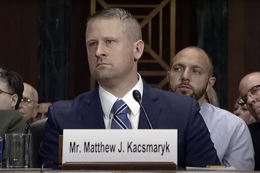 In this image from video from the Senate Judiciary Committee, Matthew Kacsmaryk listens during his confirmation hearing before the Senate Judiciary Committee on Capitol Hill in Washington, on Dec. 13, 2017. U.S. District Judge Matthew Kacsmaryk is holding a hearing in a case that could throw into jeopardy access to the nation's most common method of abortion. He is a former attorney for a Christian legal group who critics say is being sought out by conservative litigants because they believe he'