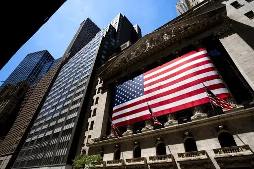The New York Stock Exchange on June 29, 2022, in New York. Stocks are opening lower on Wall Street on Monday, Sept. 19, as investors brace for another big interest rate increase this week from the Federal Reserve. (AP Photo/Julia Nikhinson, File)