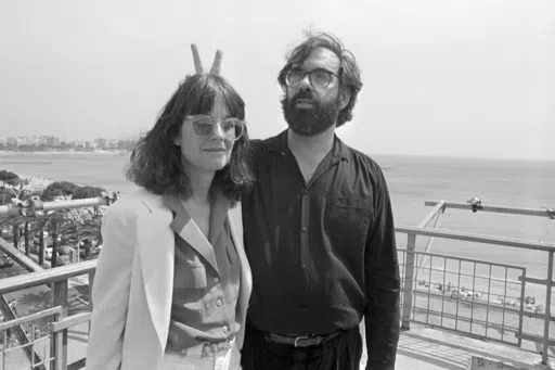 Film director Francis Ford Coppola appears with his wife Ellie at the Cannes Film Festival on May 19, 1979. Coppola is back at Cannes with his latest film "Megalopolis." (AP Photo, File)
