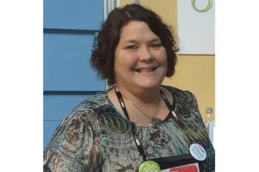 This image provided by Travis Bond shows Amy Gleason, the acting administrator of the DOGE Service, pictured in 2014 at a health care technology conference in San Francisco, (Travis Bond via AP)