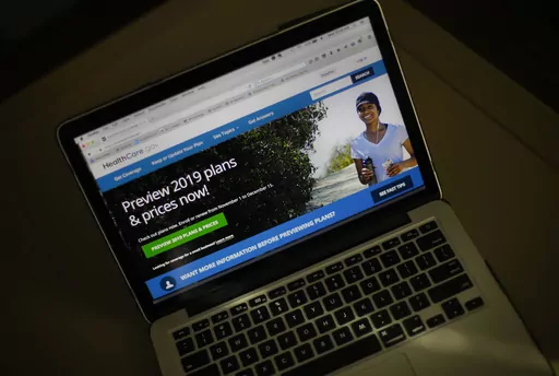 The HealthCare.gov website is photographed in Washington, Wednesday, Oct. 31, 2018. Open enrollment is no one’s idea of a good time, but health coverage is a crucial part of your financial health. Whether you’re getting insurance through an employer or the Affordable Care Act marketplace, it’s important to ask the right questions before you choose a plan for 2024. (AP Photo/Pablo Martinez Monsivais, File)