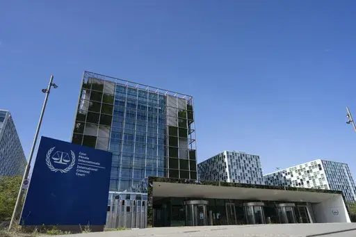 View of the ICC, the International Criminal Court, in The Hague, Netherlands, Monday, Sept. 16, 2024. (AP Photo/Peter Dejong, File)