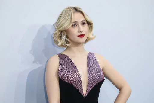 Maria Bakalova poses for photographers upon arrival at the amfAR Cinema Against AIDS benefit the during the 74th Cannes international film festival, Cap d'Antibes, southern France, on July 16, 2021. Bakalova both stars in her latest film, “The Honeymoon,” and worked as a producer, something she said she hopes to do more of in the future, in an interview with the Associated Press on Dec. 14, 2022. (Photo by Vianney Le Caer/Invision/AP, File)