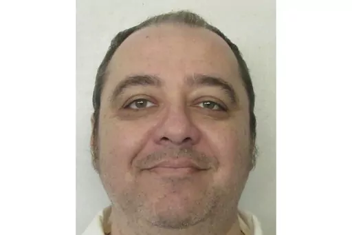 This undated photo provided by the Alabama Department of Corrections shows inmate Kenneth Eugene Smith, who was convicted in a 1988 murder-for-hire slaying of a preacher's wife. A divided Alabama Supreme Court said the state can execute an inmate with nitrogen gas, a method that has not previously been used carry out a death sentence. The all-Republican court in a 6-2 decision Wednesday, Nov. 1, 2023, granted Alabama Attorney General Steve Marshall's request for an execution warrant for Kenneth 
