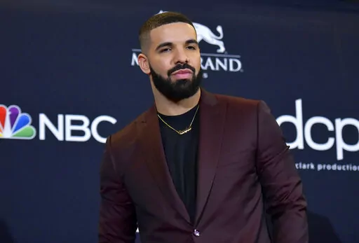 Drake appears at the Billboard Music Awards in Las Vegas on May 1, 2019. (Photo by Richard Shotwell/Invision/AP, File)