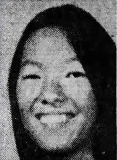 This photo provided by the Honolulu Police Department shows 16-year-old student Dawn Momohara who was discovered dead on the second floor of a building at McKinley High School on March 21, 1977, in Honolulu. (Honolulu Police Department via AP, File)