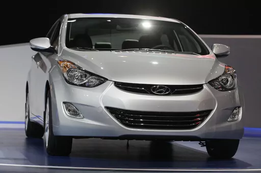 A 2013 Hyundai Elantra Coupe is shown at the Chicago Auto Show in Chicago on Feb. 8, 2012. In September, 2023, Hyundai and Kia issued a recall of 3.4 million of its vehicles in the United States, including the 2013 Hyundai Elantra. (AP Photo/Nam Y. Huh, File)