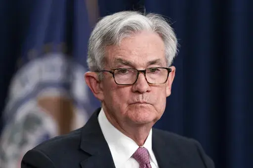 Federal Reserve Board Chair Jerome Powell pauses while speaking during a news conference at the Federal Reserve, Wednesday, May 4, 2022 in Washington. The Federal Reserve intensified its drive to curb the worst inflation in 40 years by raising its benchmark short-term interest rate by an sizable half-percentage point. (AP Photo/Alex Brandon)