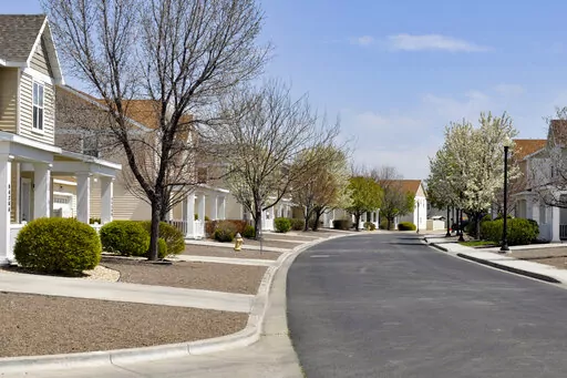 In this photo provided by the U.S. Air Force, housing for service members is shown at Mountain Home Air Force Base, Thursday, April 28, 2022. Amid record-breaking spikes in rent, service members and housing activists say the Department of Defense has not adequately increased housing allowances, thereby neglecting its commitment to military families. (1st Lt. Daniel Barnhorst/U.S. Air Force via AP)