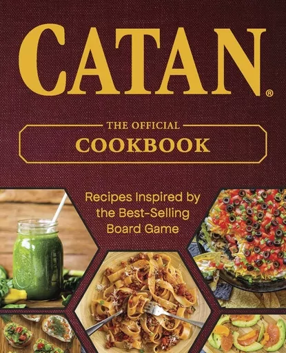 This cover image released by Ulysses Press shows "Catan: The Official Cookbook." It includes 77 recipes inspired by the multiplayer game phenomenon, dishes like Forest Dweller’s Dip, Tavern Ale Pie and Fireside Banana Boats. (Ulysses Press via AP)