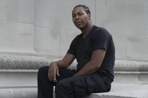 Shannon Ross poses for a portrait Saturday, Aug. 19, 2023, in Chicago. Ross, who describes himself as Indigenous and a person of color, was arrested in Chicago in October 2019 on weapons charges, and ultimately found not guilty. But that came only after he spent months in jail awaiting trial, lost his home, car, job and countless moments with his children. Illinois will become the first state to completely abolish cash bail on Sept. 18, making the state a testing ground for whether and how elimi