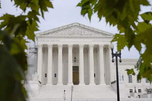 The U.S. Supreme Court is seen, Wednesday, Aug 30, 2023, in Washington. The Supreme Court is taking up a case Wednesday that could make it harder to sue hotels when their websites are not clear enough about their accommodations for people with disabilities. (AP Photo/Mariam Zuhaib, File)