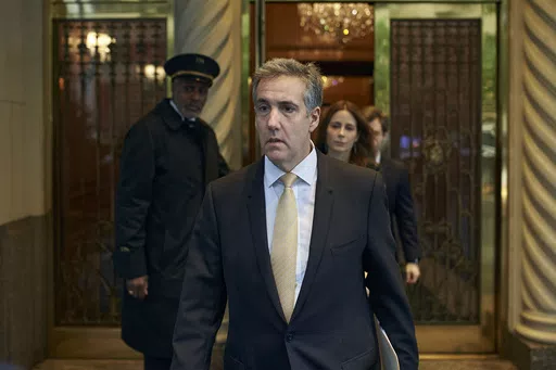Michael Cohen departs his apartment building on his way to Manhattan criminal court, Thursday, May 16, 2024, in New York. The prosecutors’ star witness in the hush money case against former President Donald Trump is returning to the witness stand as defense lawyers try to chip away at Cohen’s crucial testimony implicating the former president. (AP Photo/Andres Kudacki)