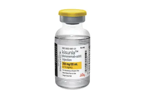 This image provided by Eli Lilly shows the company's new Alzheimer’s drug Kisunla. The Food and Drug Administration approved Eli Lilly’s Kisunla on Tuesday, July 2, 2024 for mild or early cases of dementia caused by Alzheimer’s. (Eli Lilly and Company via AP)